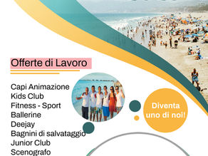 Cercasi Animatori! Diventa Uno Di Noi! Lavoro Animatore Turistico!