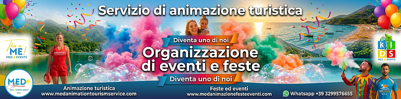 Staff di animatori turistici professionali durante attività di intrattenimento in villaggio turistico con spettacoli, sport, mini club e animazione per famiglie
