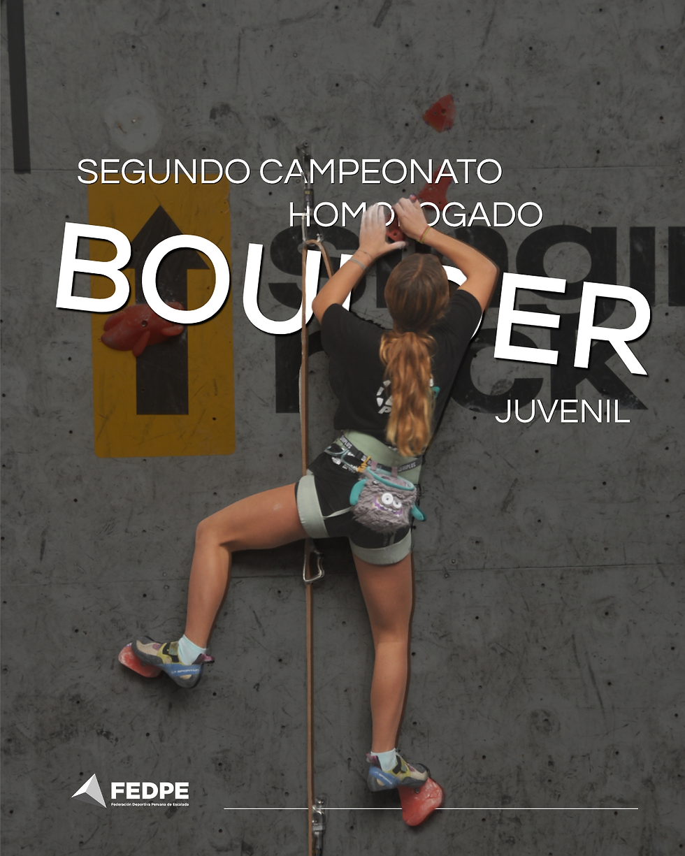 Resultados del Segundo Campeonato Homologado de Boulder Juvenil de Boulder