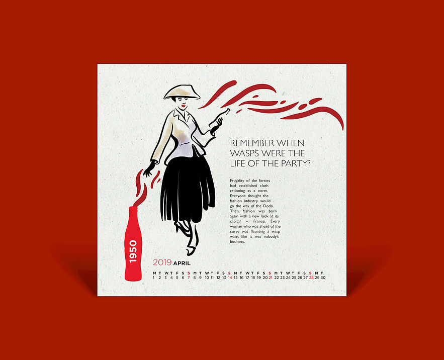 Coca-Cola Maldives Tabletop calendar design