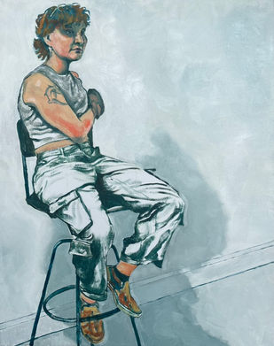 Modern portrait of a young woman