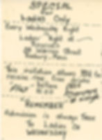 Roscoes Ladies Night invitation