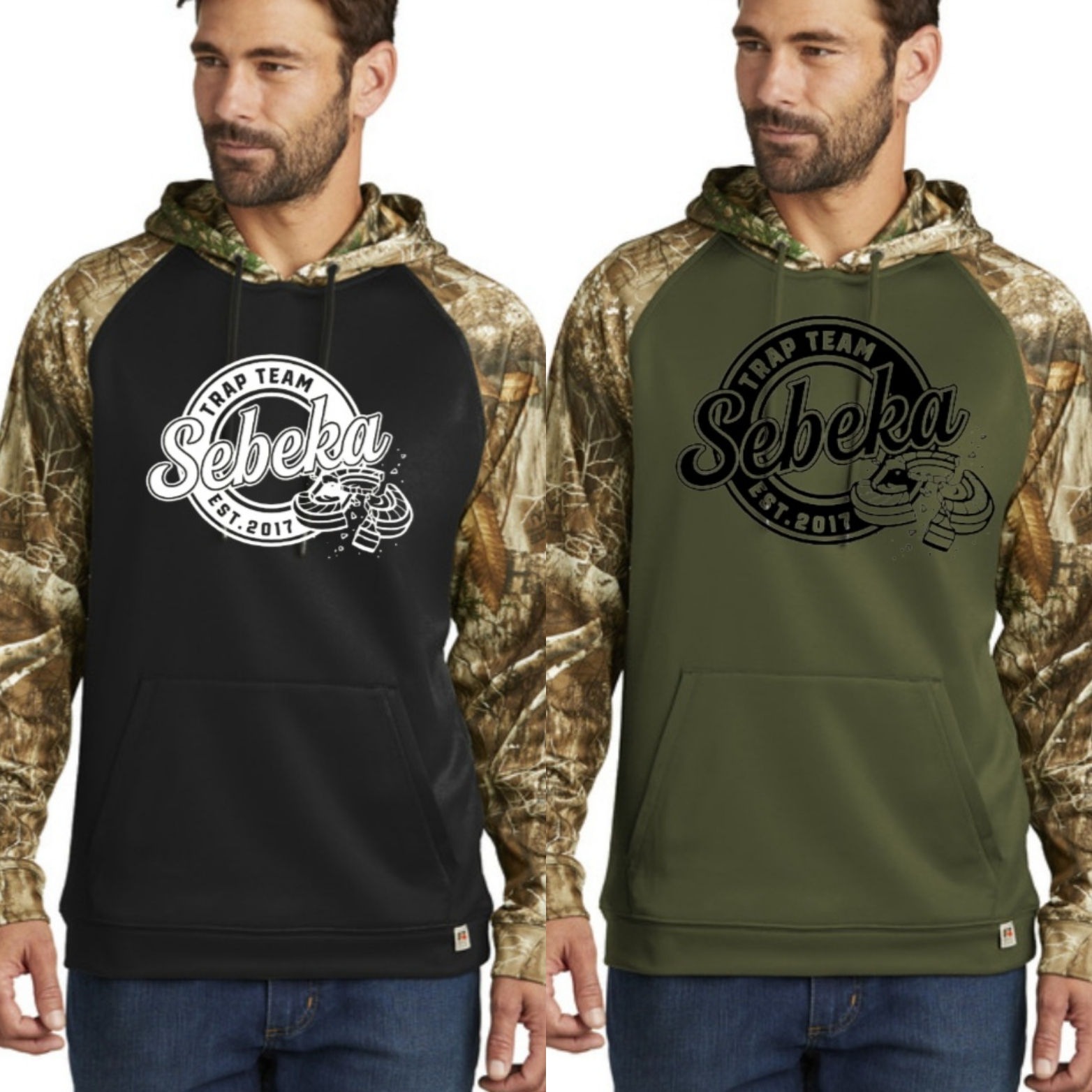 Unisex camo two toned hoodie