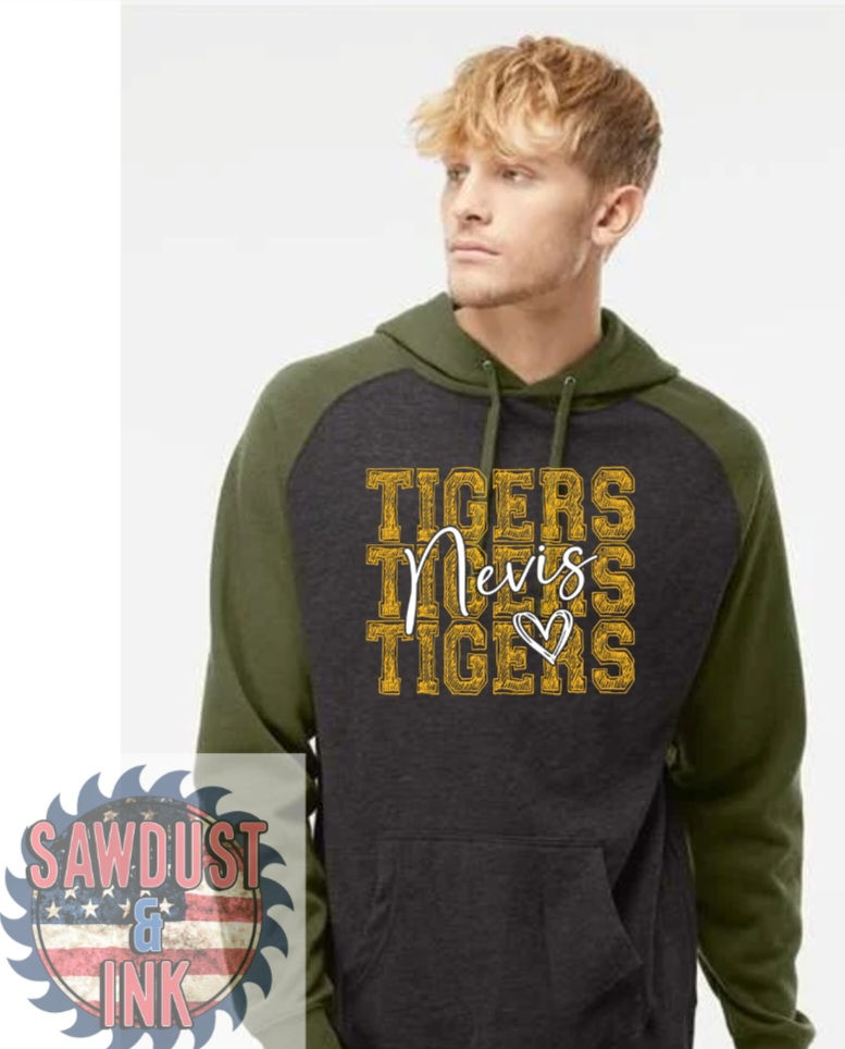 Tigers Two toned Unisex hoodie