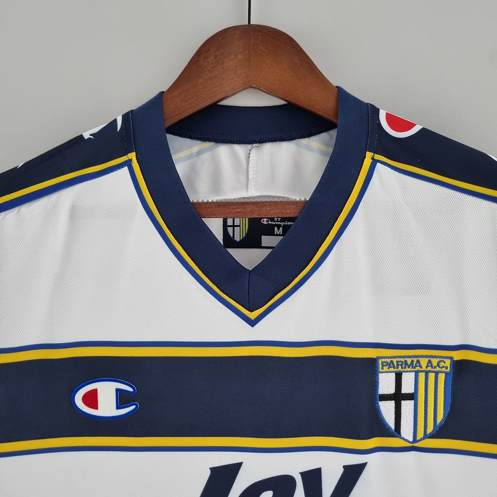 Miniatura: Camisa Retro Parma 2001-02 Masculina
