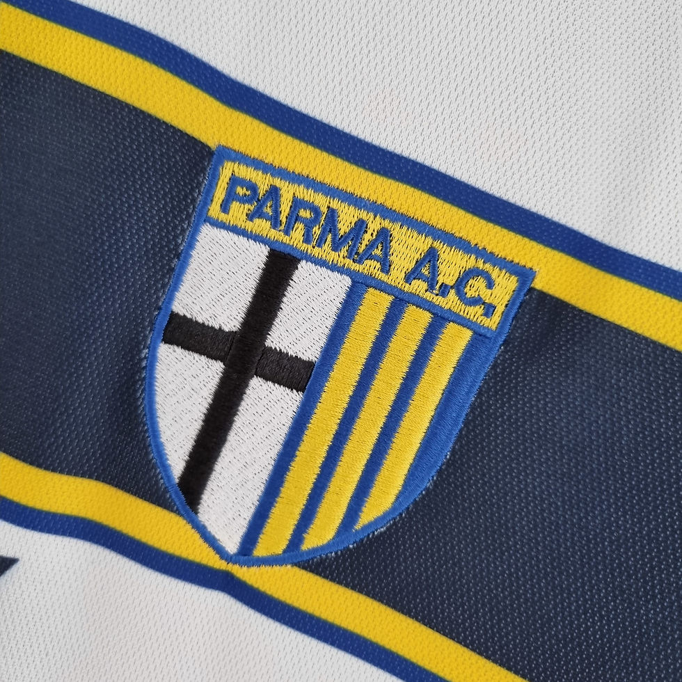 Miniatura: Camisa Retro Parma 2001-02 Masculina