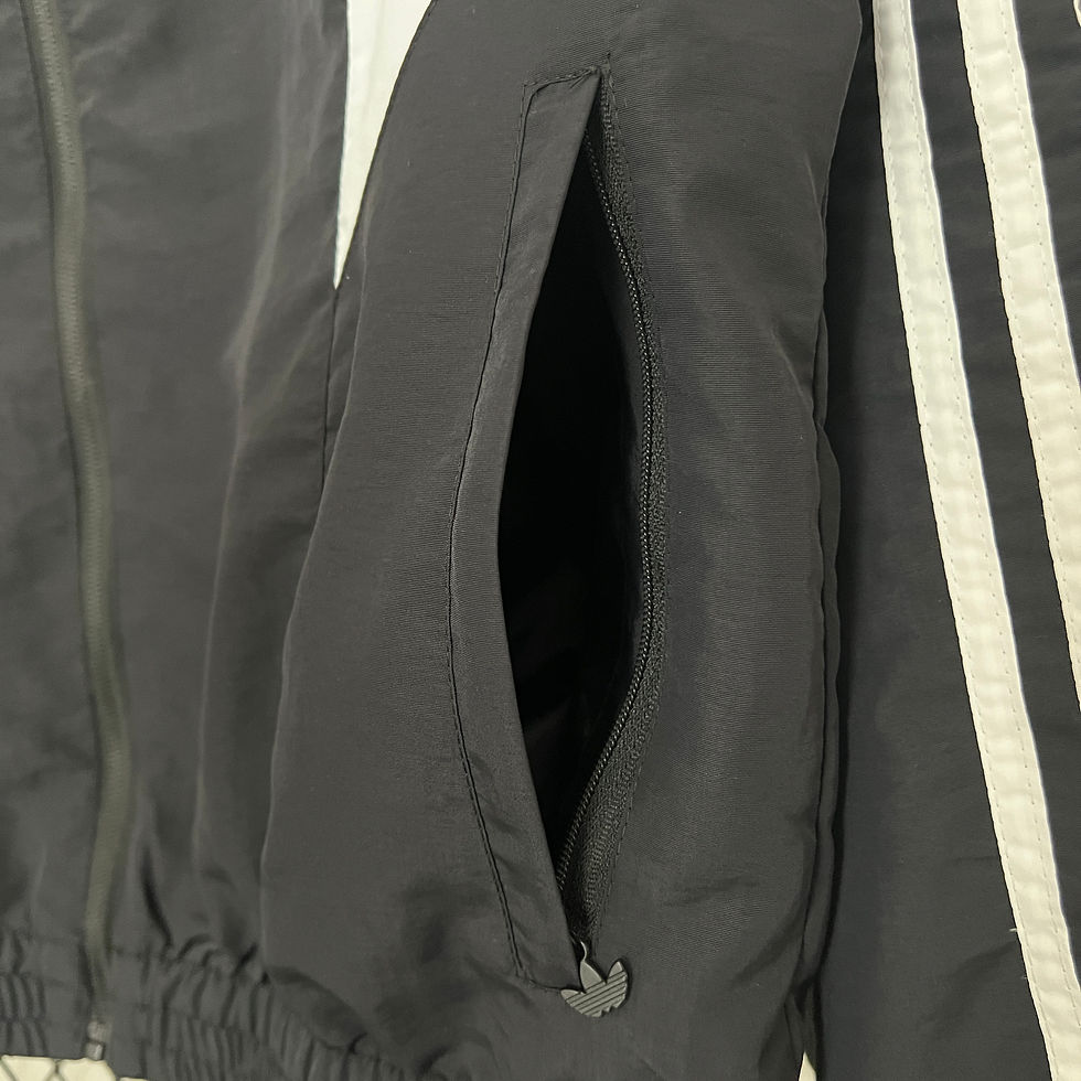 Miniatura: Jaqueta Corta vento Adidas Trefoil Retrô Preto Masculina
