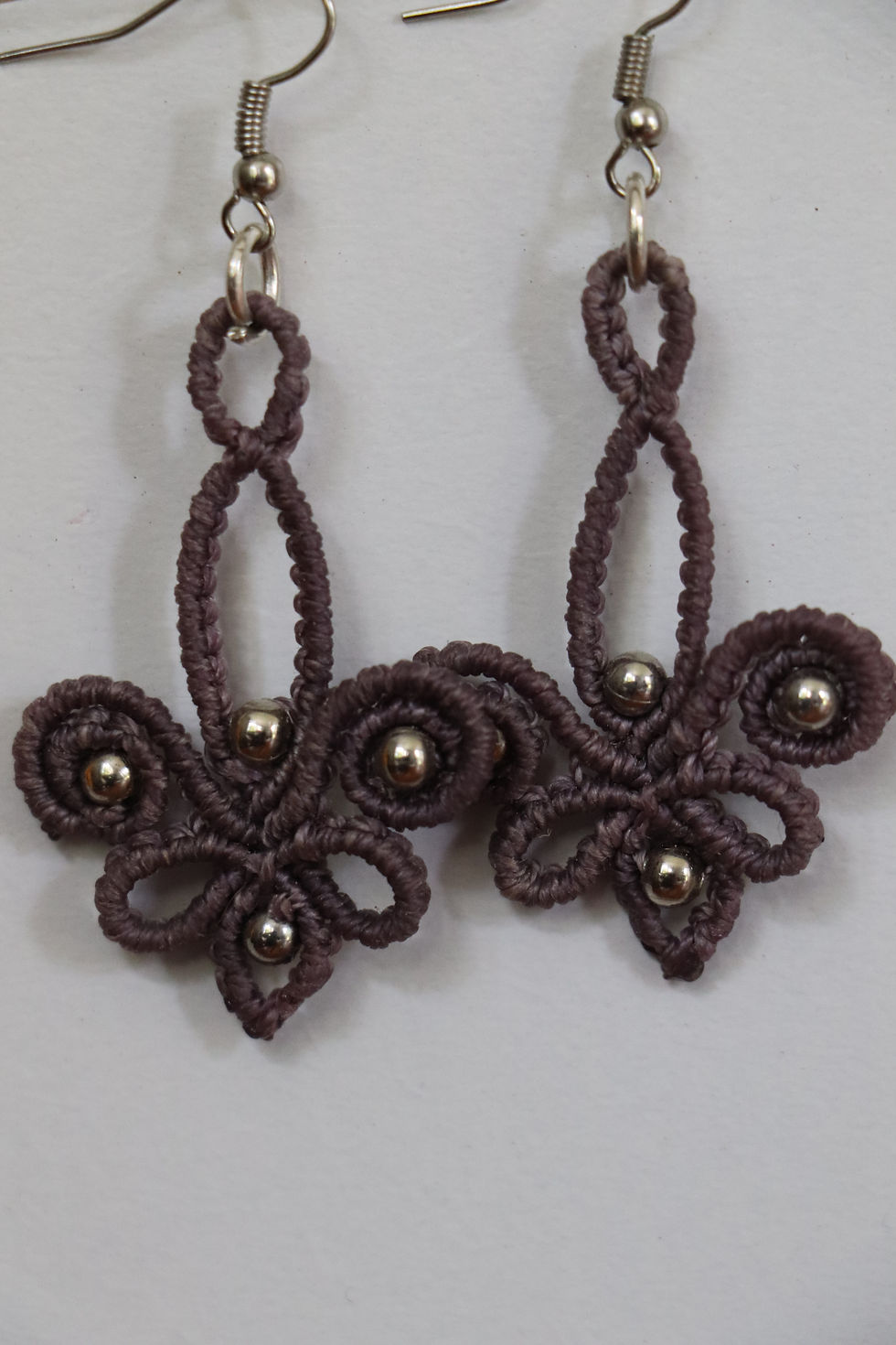 Miniature : Boucles d'oreilles micro-macramé 019