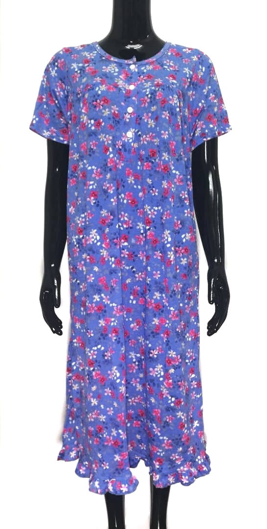 Ladies Short Sleeve Button Pyjamas