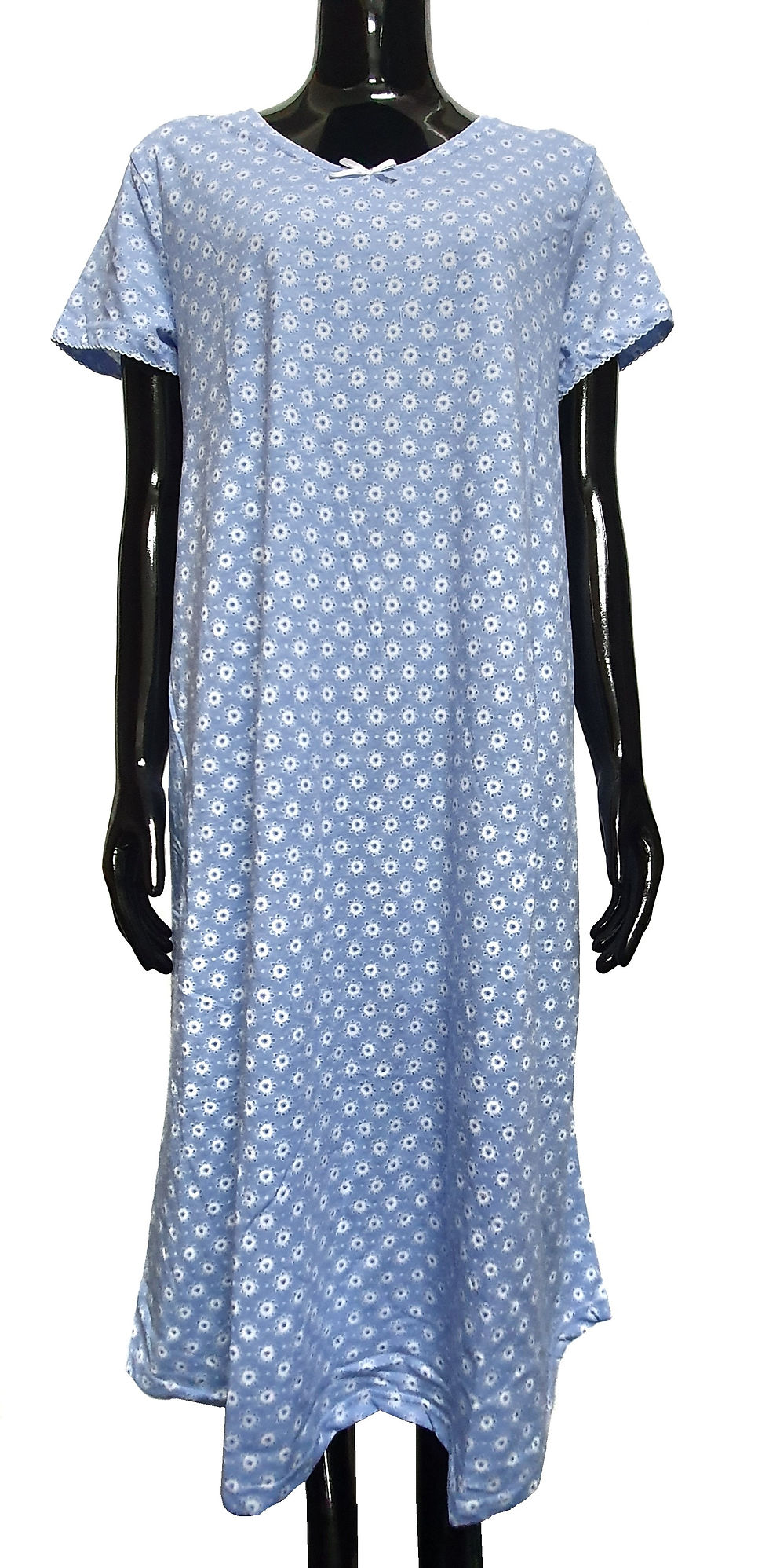 Ladies Short Sleeve Ribbon Pyjamas