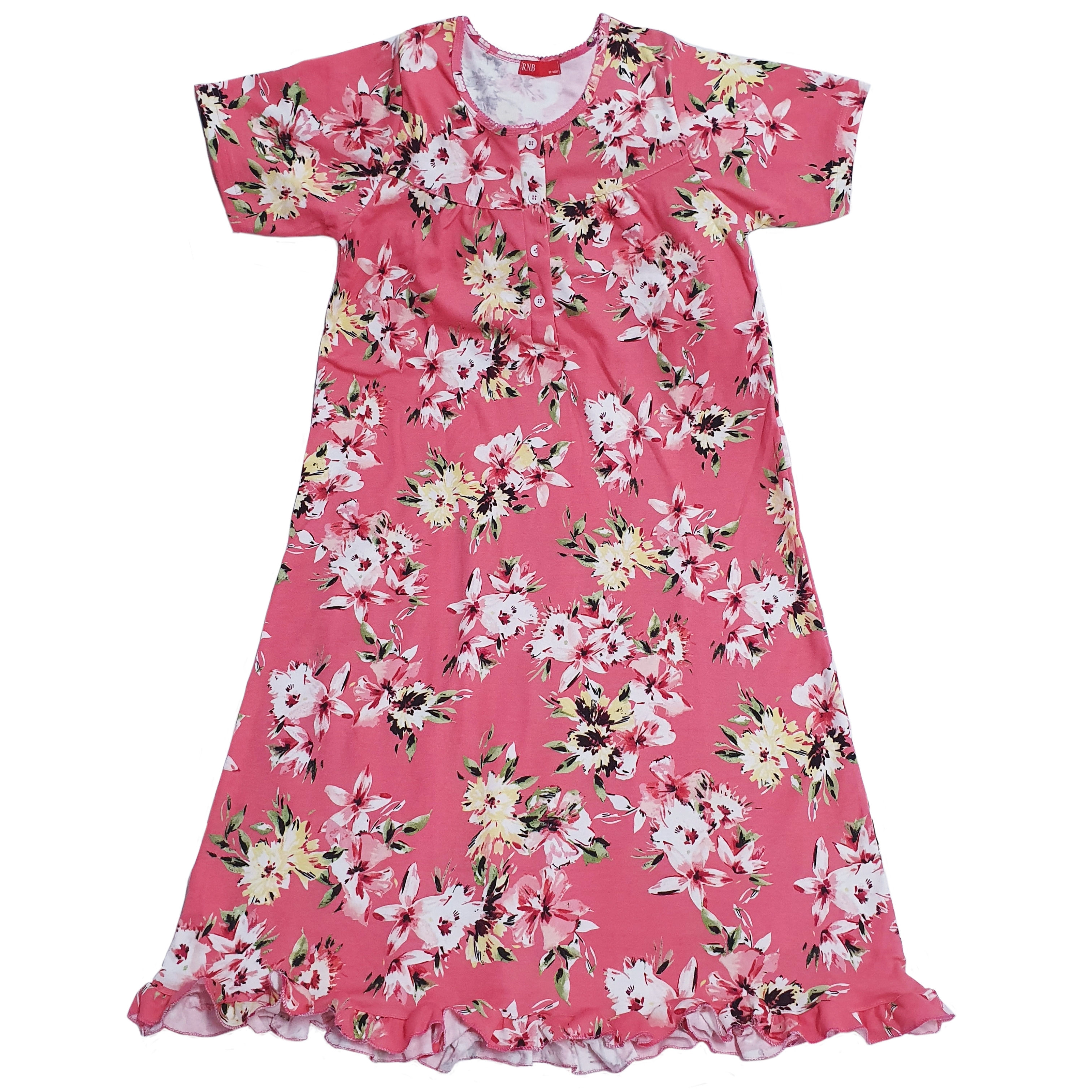 Ladies Short Sleeve Button Pyjamas