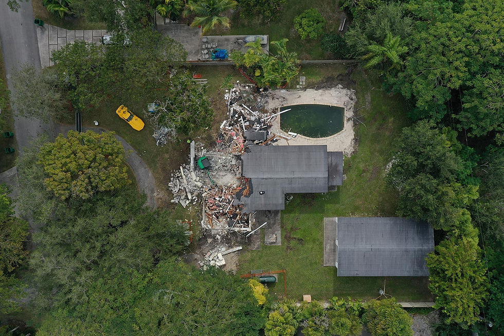 Home demolition in Miami Florida