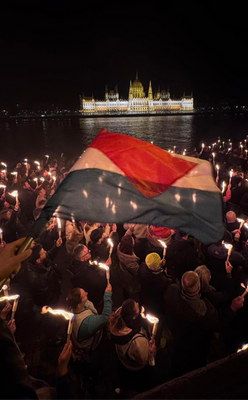 A Tisza Párt eredményvárója 2026 ápriis 12-én (fotó: Bánhalmi Norbert)