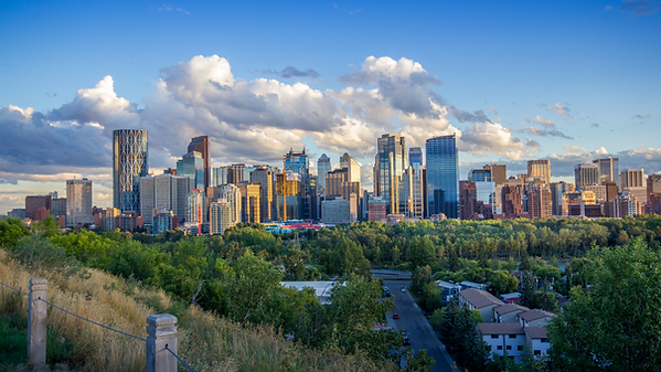 A beautiful view of downtown calgary