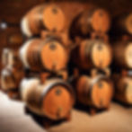 beer barrels in a cellar