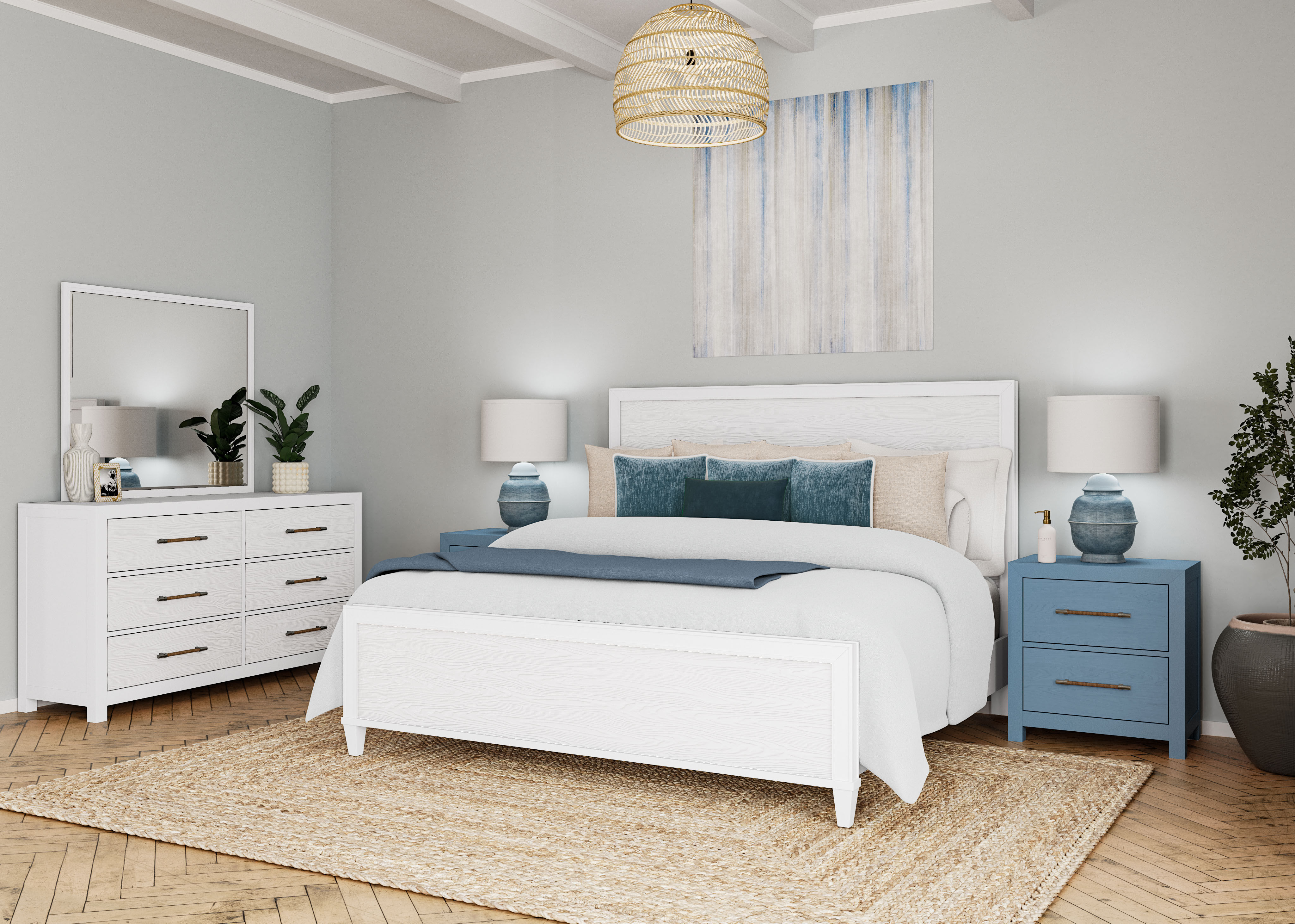 Rosalie 5 Piece Panel Bedroom Set