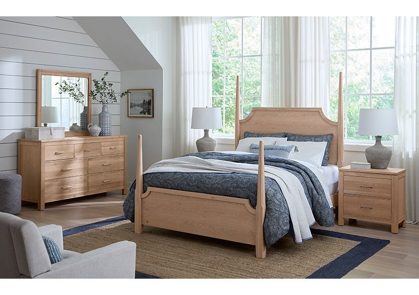 Vaughan-Bassett Tide & Timber Pencil Poster Bedroom Set