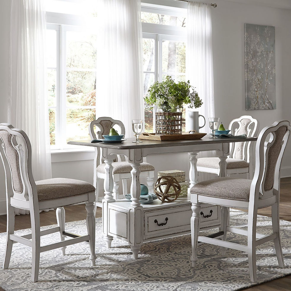 Magnolia Manor Counter Height Island Dining Set