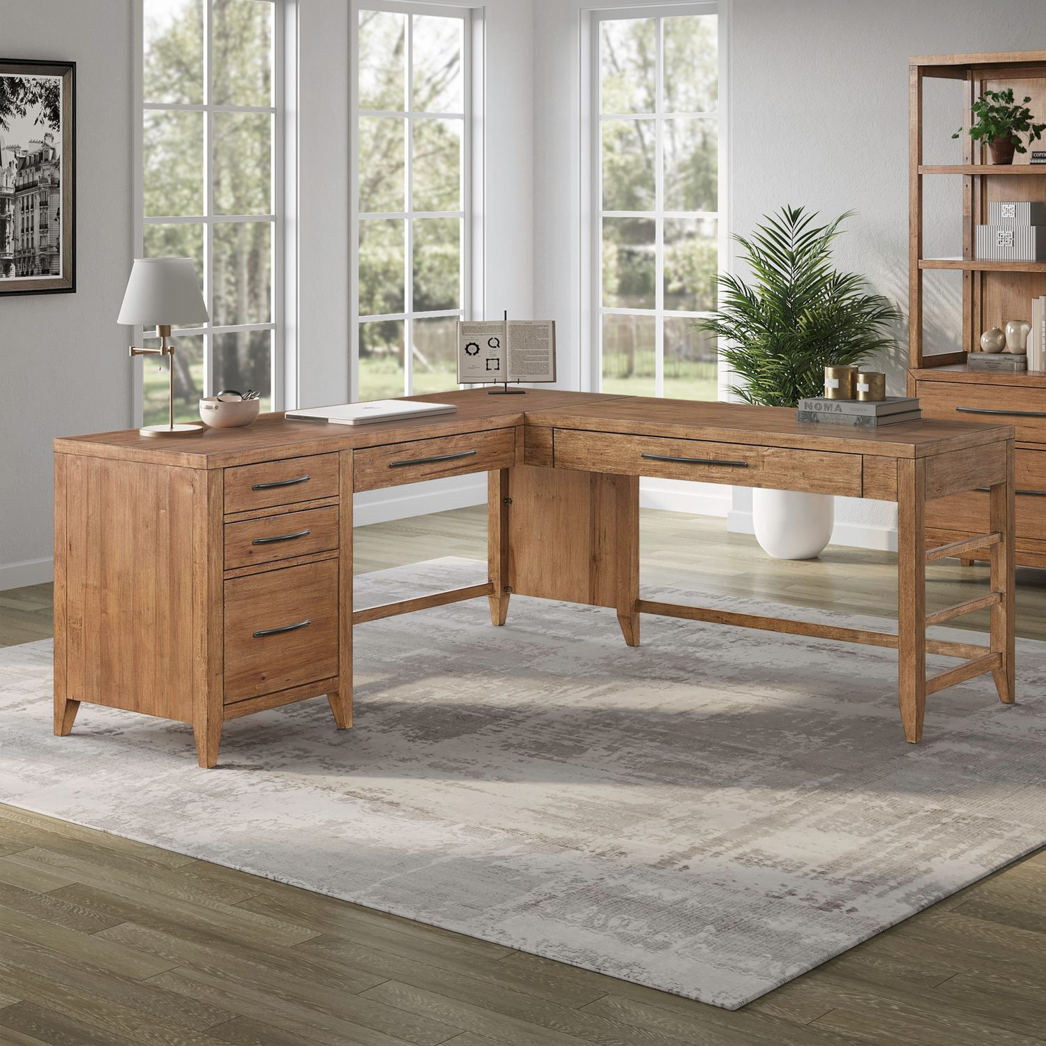 Shaker Lakes L Shaped Desk