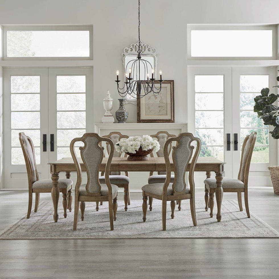 Thumbnail: Magnolia Manor 90" Leg Table Dining Set