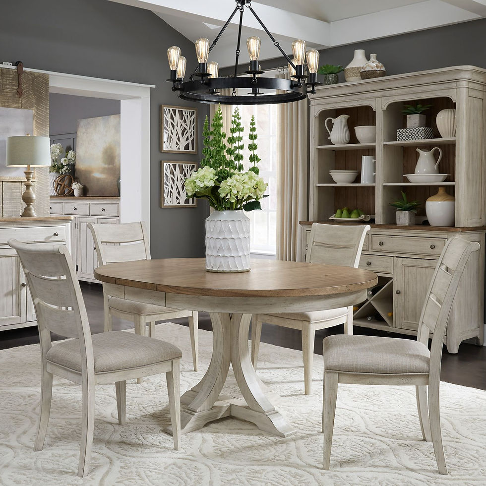 Farmhouse Reimagined Pedestal Dining Set