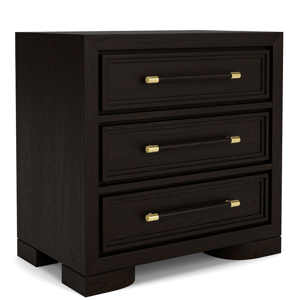 Lydia Three Drawer Nightstand
