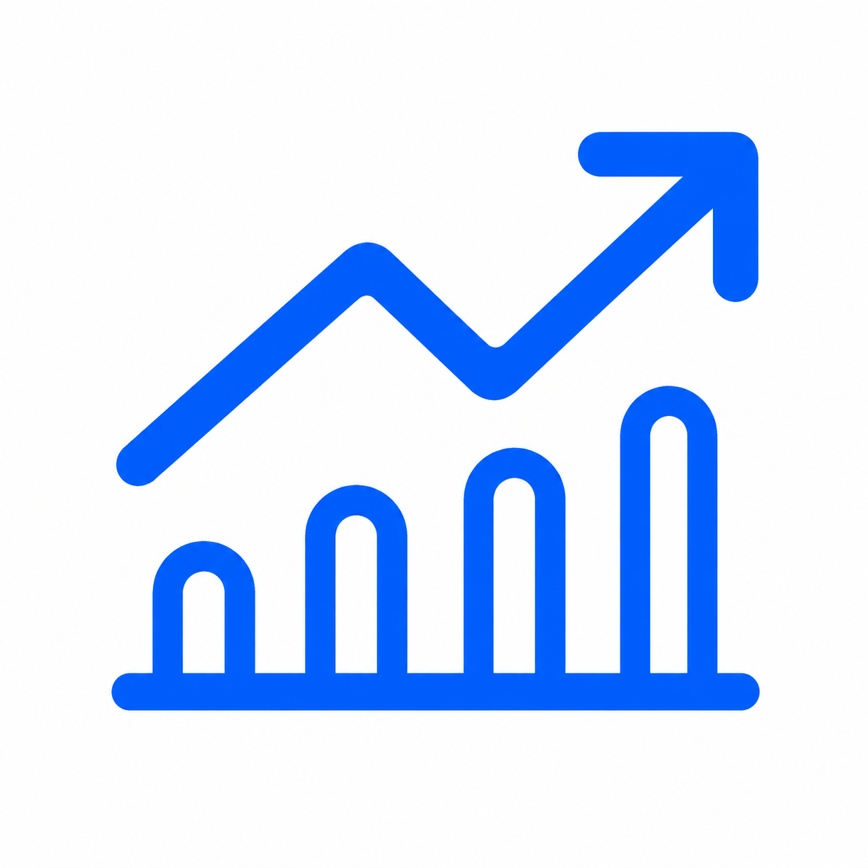 POS sales analytics and business growth icon