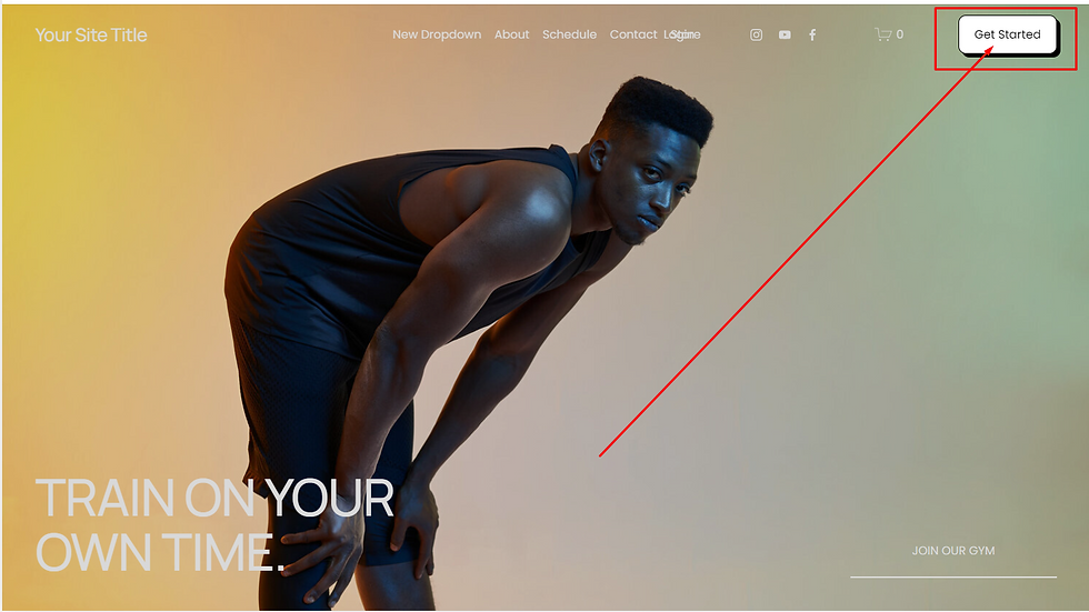 Squarespace header button customization