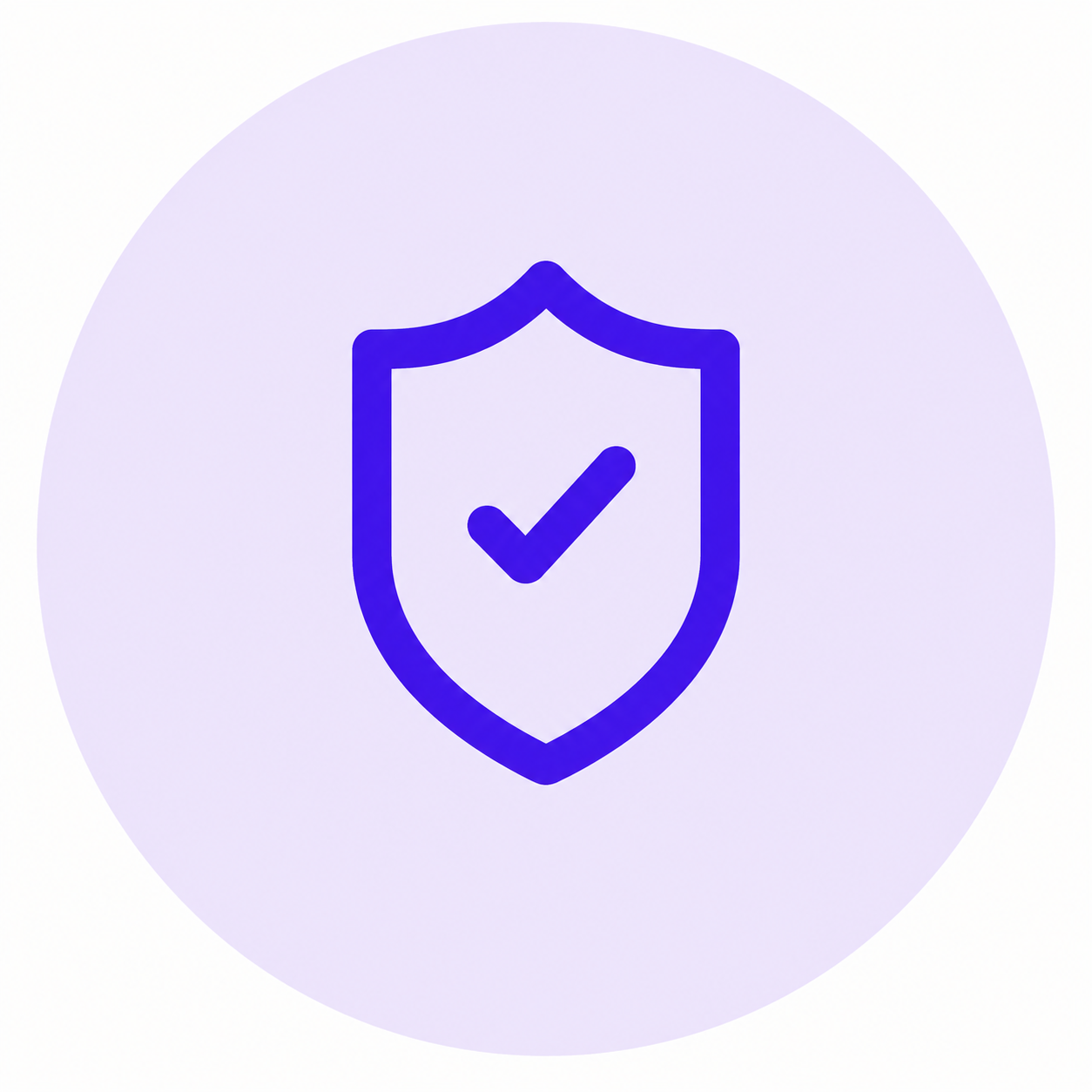 Data security and fraud protection shield icon for EziPay