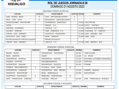 Liga Regional de Futbol Tula A.C. 17/08/2022