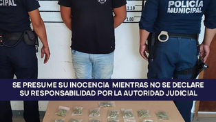 Lo detuvieron por traer 36 bolsas con hierba verde