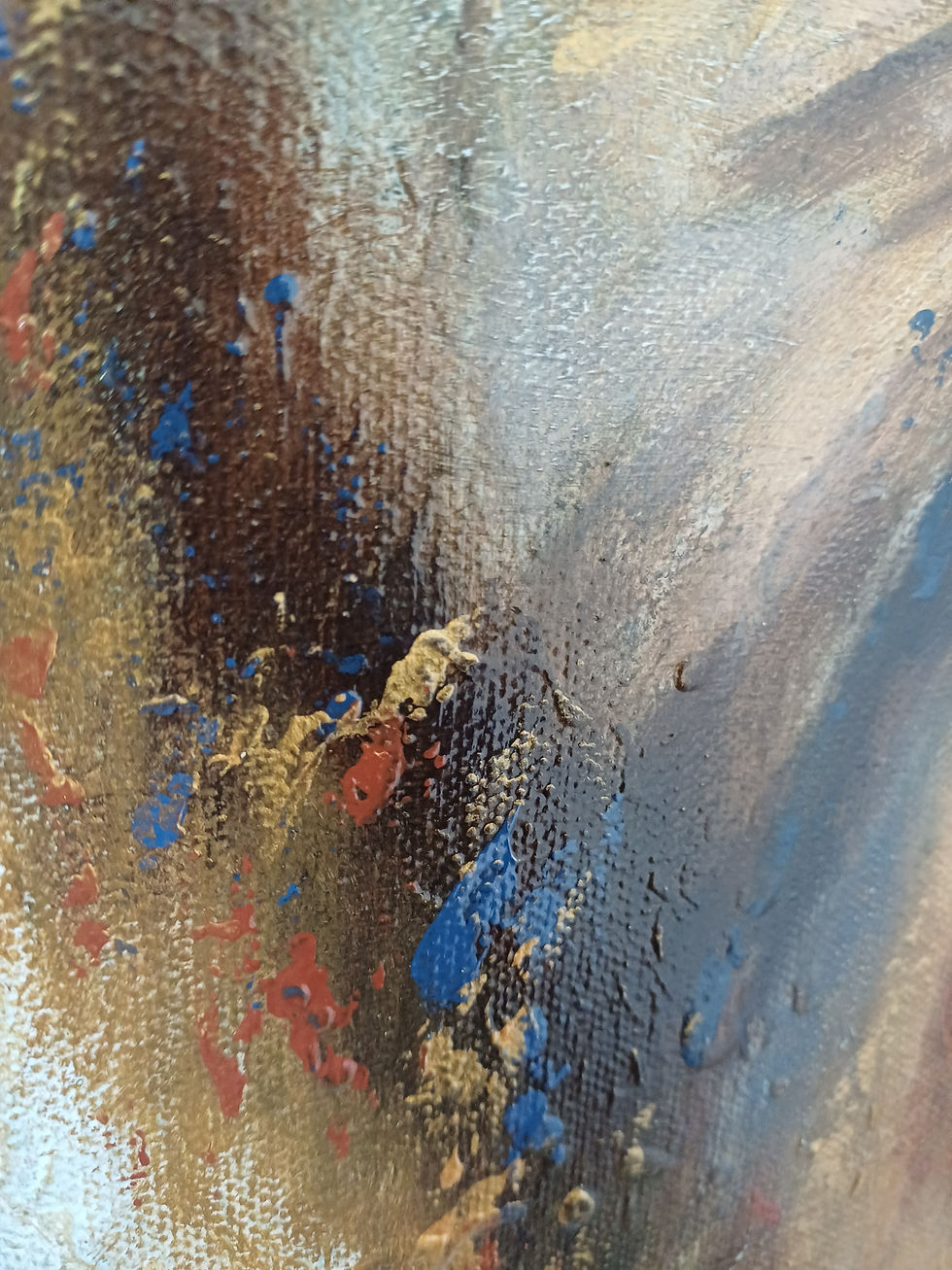 Miniature : Gros plan sur les textures du tableau singe impressionniste