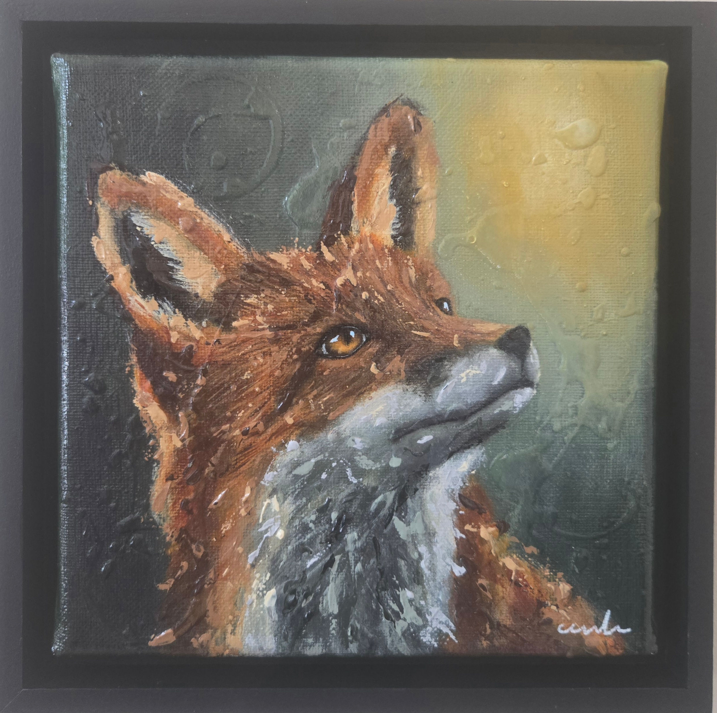 tableau encadré acrylique renard