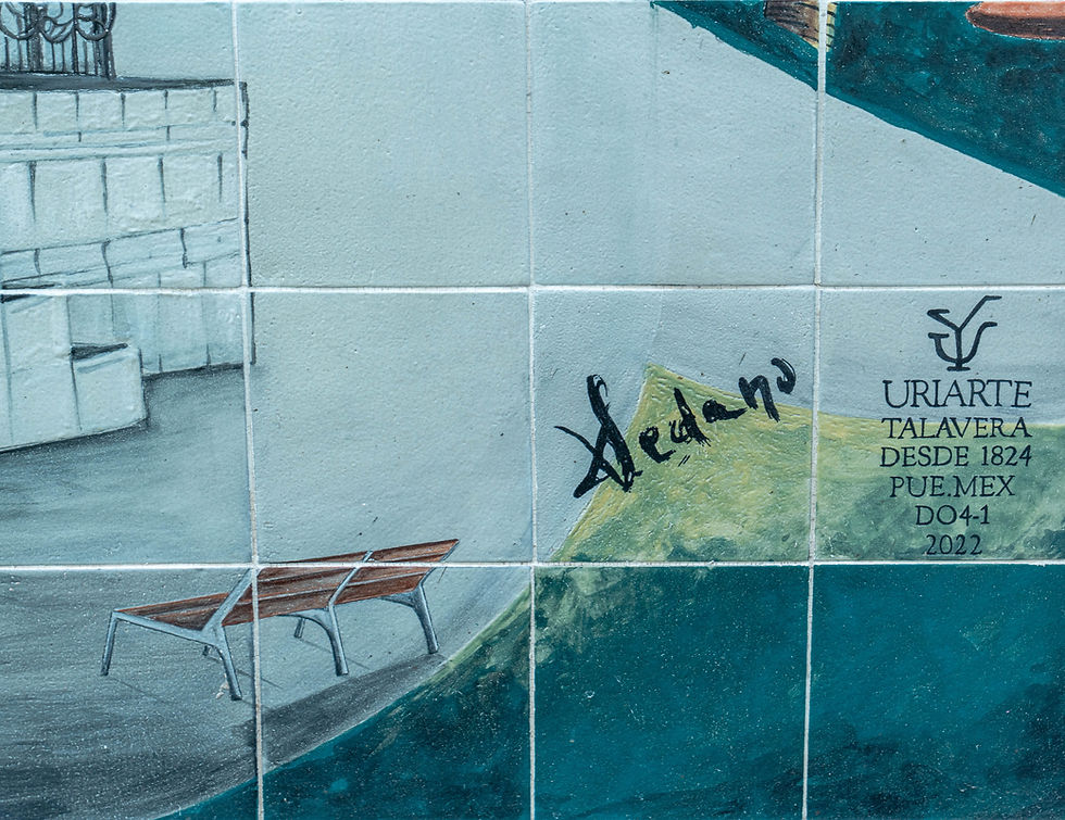 Firma de Antonio Sedano y el taller Uriarte Talavera