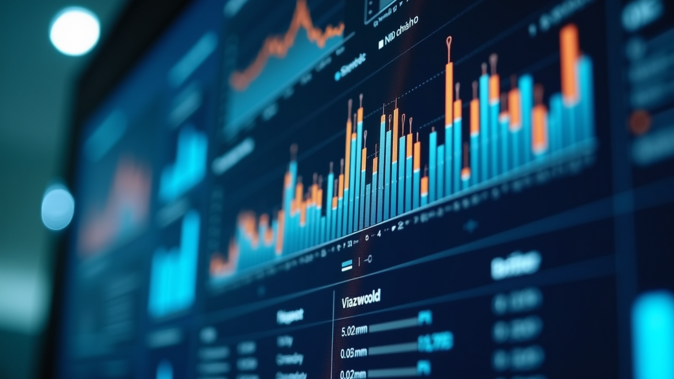 Close-up view of a digital dashboard showing healthcare marketing analytics