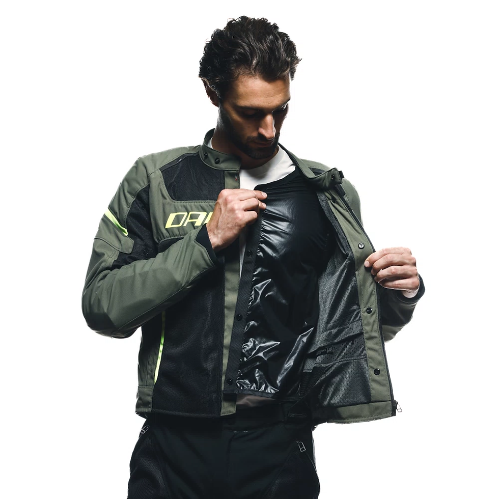 Thumbnail: DAINESE GIACCA AIR FRAME 3 TEX GREEN/YELLOW