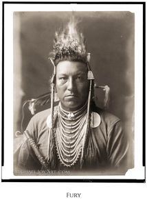 Portrait of Ruby, Native American in traditional regalia