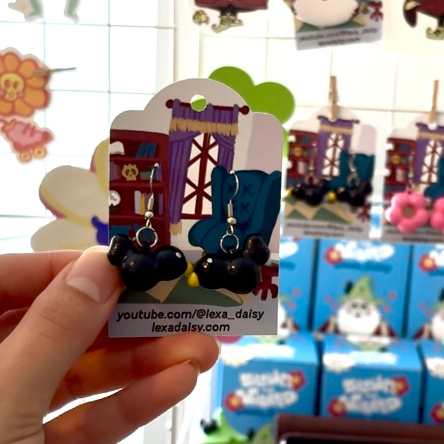 Cardamon the Crow Earrings