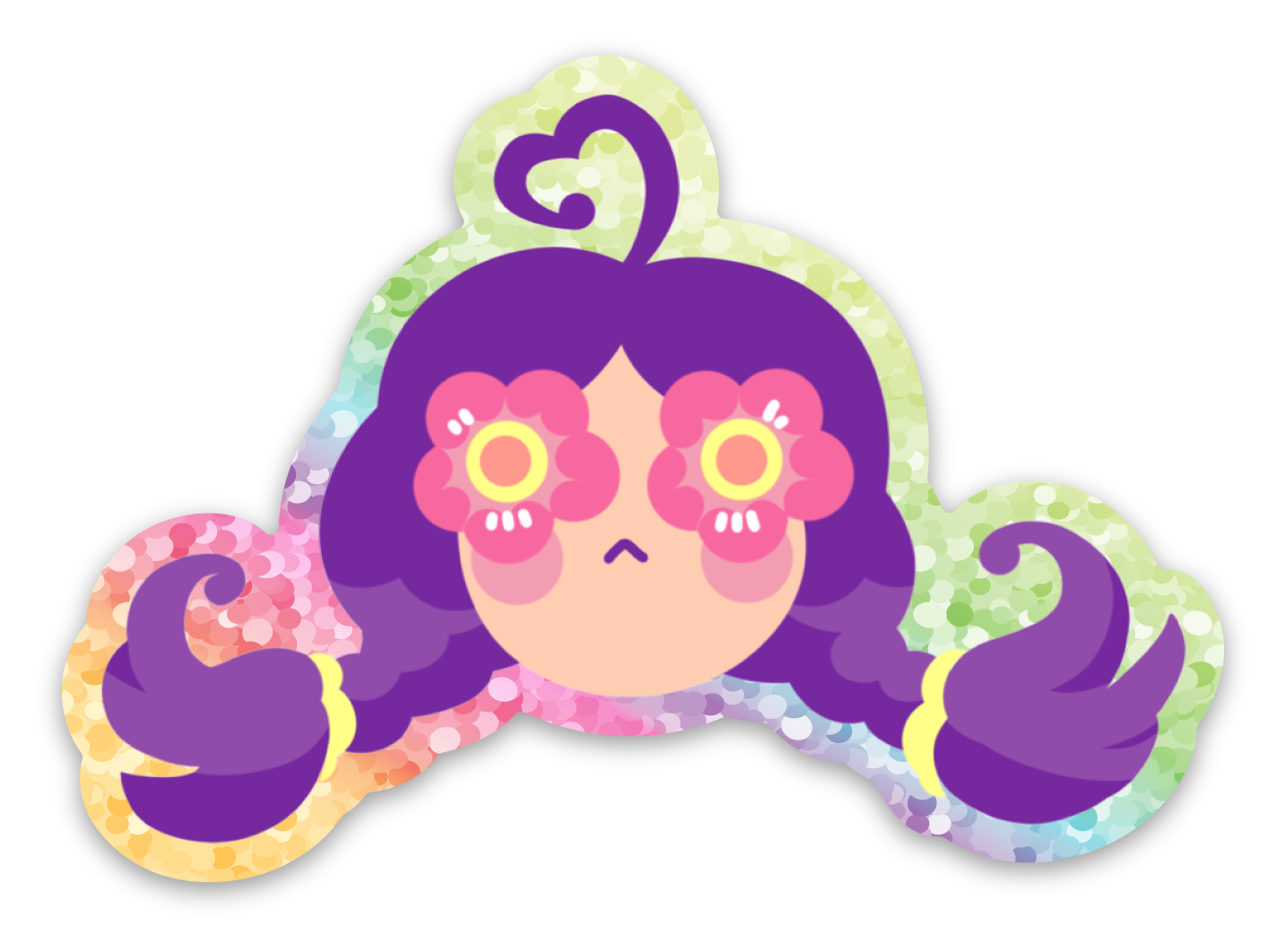 Glitter Daisy Sticker