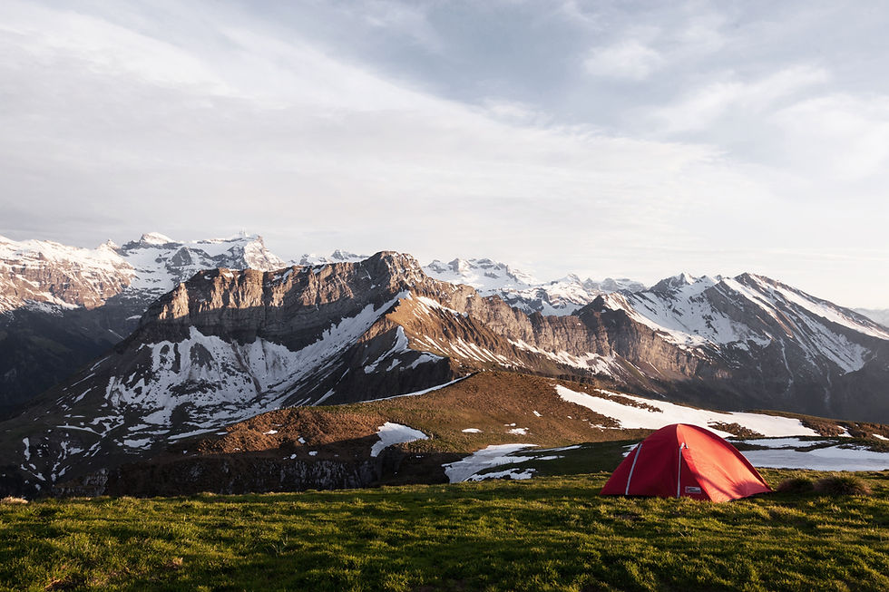 Mountain Camping Scene
