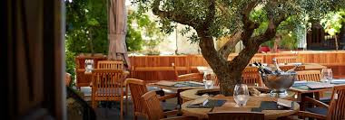 Terrace dining at L'Oustalet