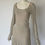 Thumbnail: Barbara Casasola Long Sleeved Dress in Silver Nude