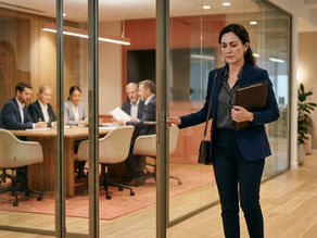 Woman entrepreneur reviewing a rejection with quiet resolve rather than defeat, illustrating grit in women entrepreneurs in the blog post by Asi Efros