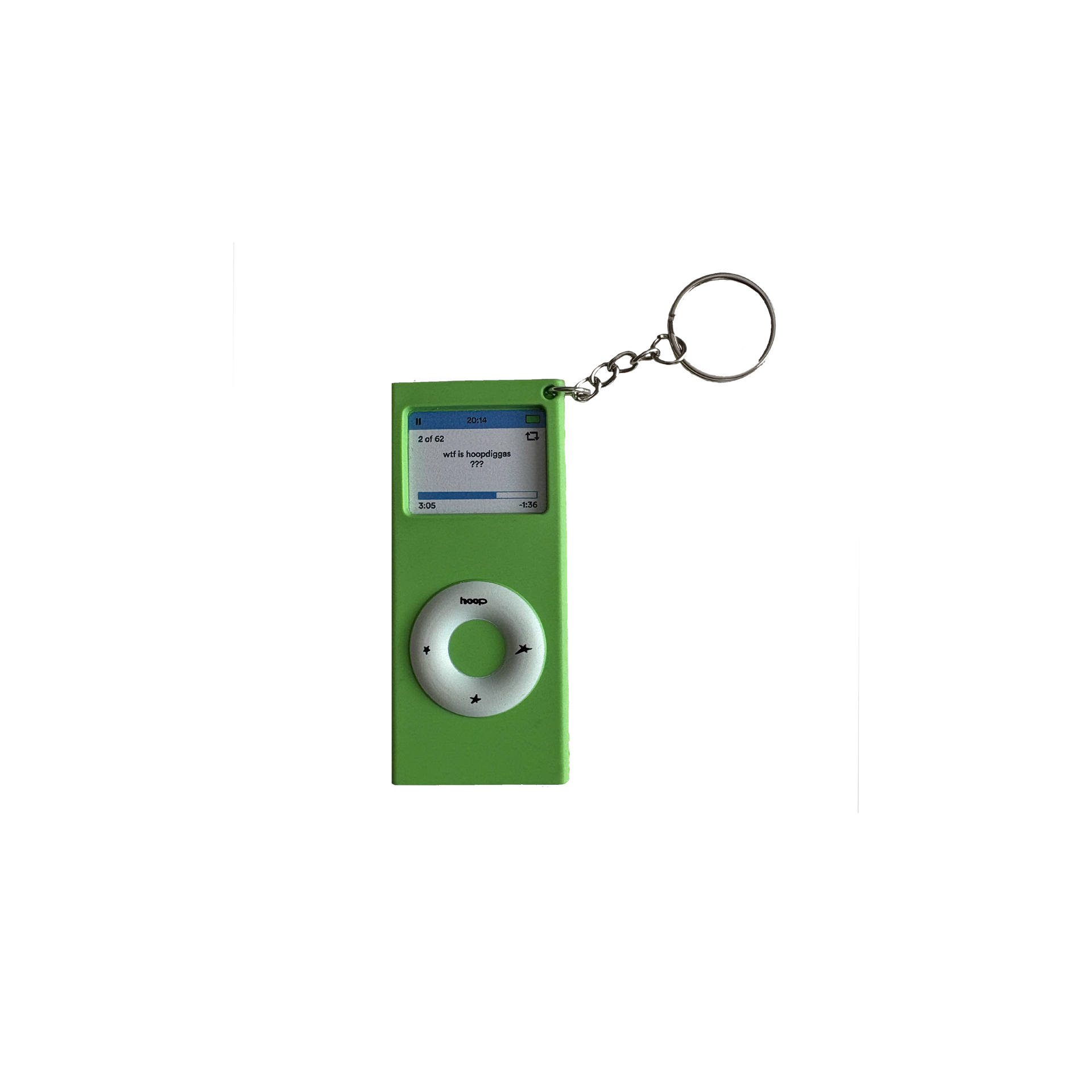 WTF IS HOOPDIGGAS keychain GREEN