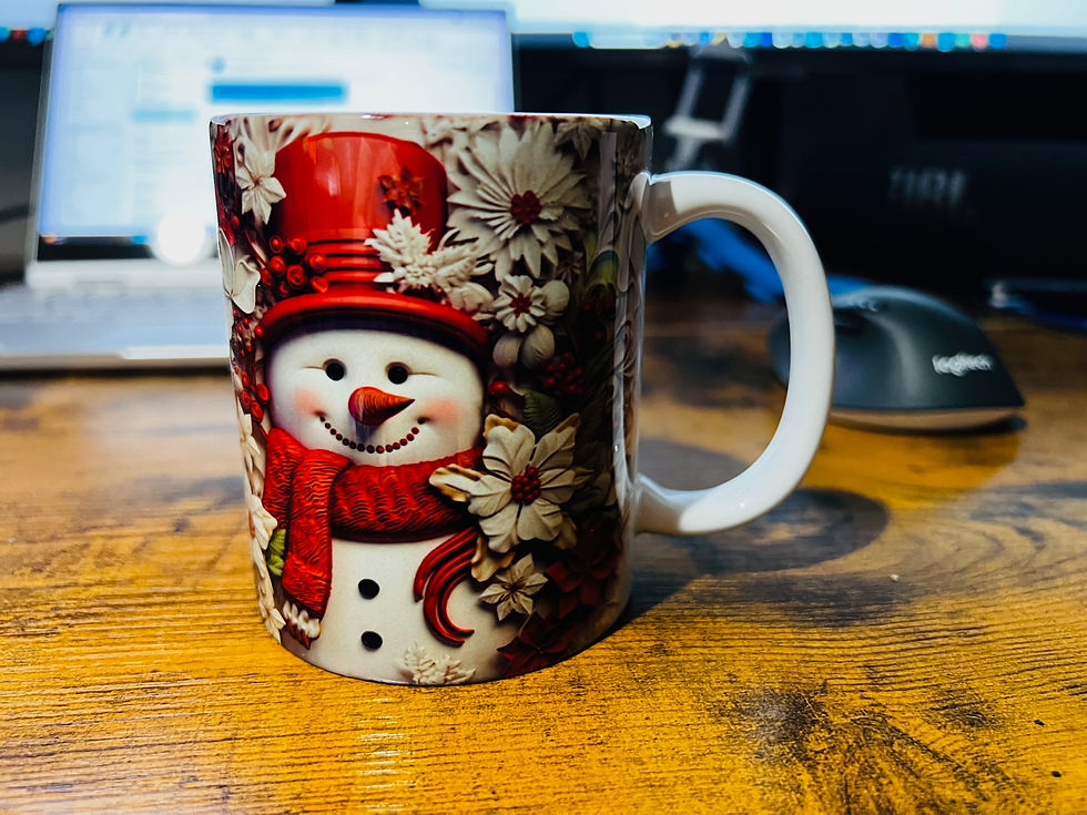 Thumbnail: Snow Man between flowers