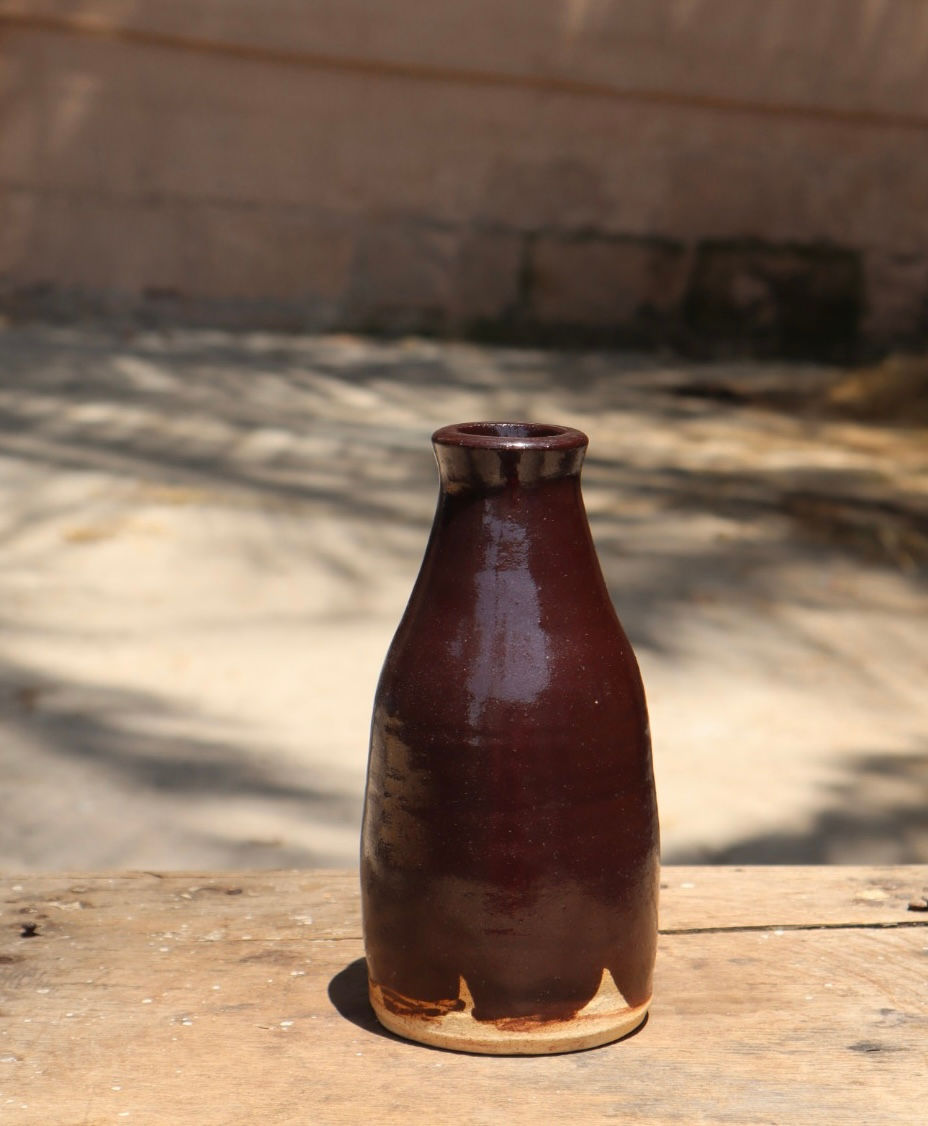 Maroon Bottle Vase