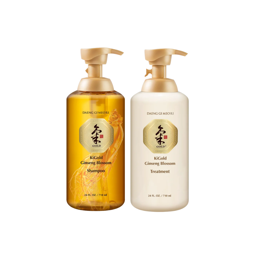 Daeng Gi Meo Ri Ki Gold Ginseng Blossom Shampoo & Treatment Set (Made in Korea)
