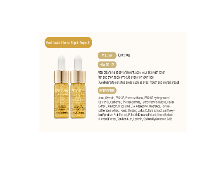 Thumbnail: Luxury Gold Collagen and Caviar Ampule (20 pc) Set (MADE IN KOREA)