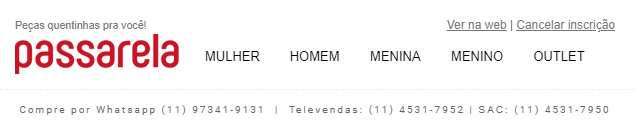 Modelo de cabeçalho de e-mail marketing