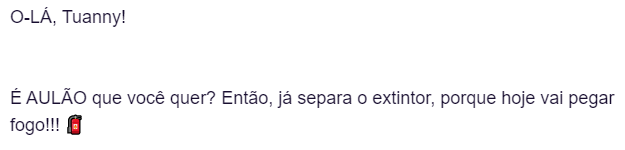 Exemplo de nome do cliente no e-mail marketing